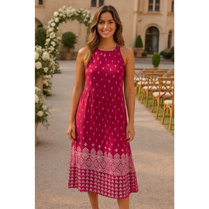 Torrid Sleeveless Midi Dress Boho Festival Indie Parisian Scandi Wedding Event